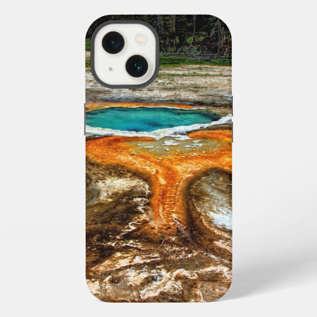 Yellowstone Thermal Pool Iphone Case (Back)