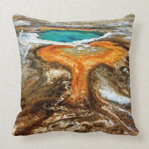Yellowstone Thermal Pool Throw Pillow
