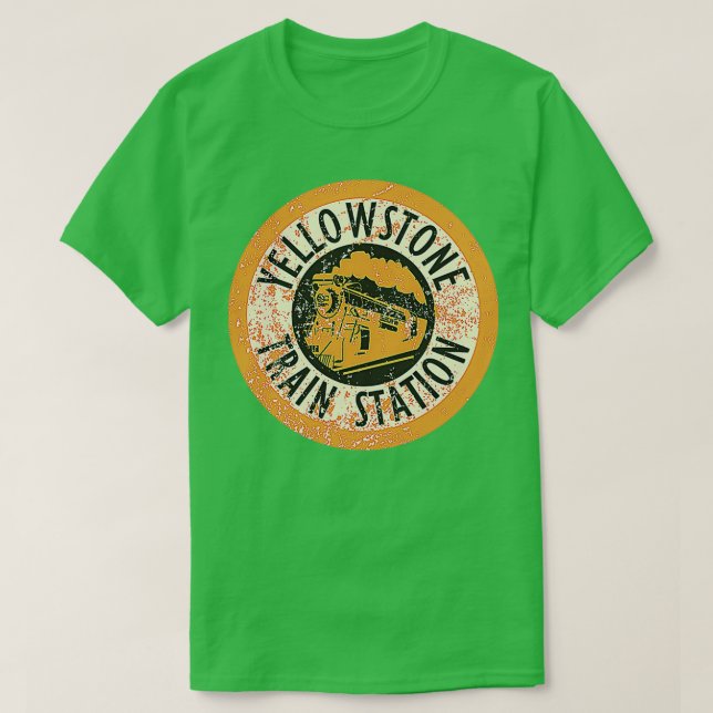 Yellowstone Train Station T-Shirt (Design Front)
