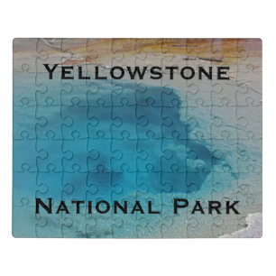 Yellowstone Unique Blue Pool Photo National Park Jigsaw Puzzle