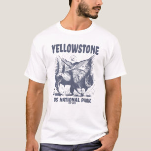 Yellowstone US National Park 1872 Bison Mountain L T-Shirt