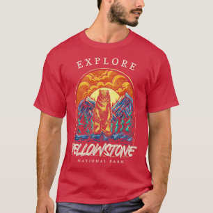 Yellowstone US National Park Backpacking Camping H T-Shirt