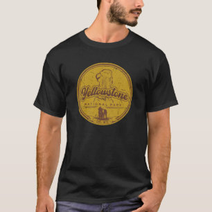 Yellowstone US National Park Bison Buffalo Vintage T-Shirt