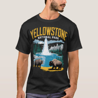 Yellowstone Us National Park Wolf Bison Bear T-Shirt