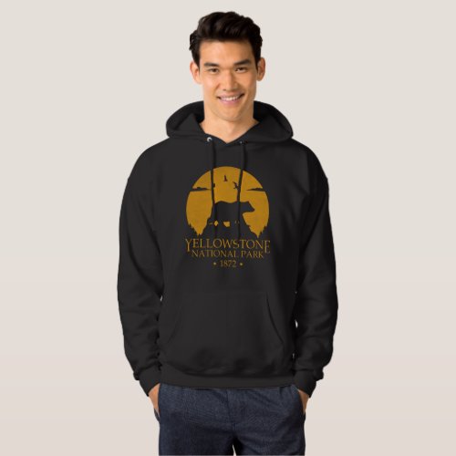 Yellowstone Vintage Retro Bear USA National Park Hoodie