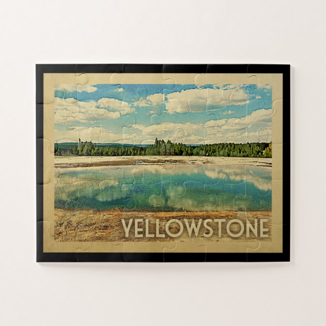 Yellowstone Vintage Travel Jigsaw Puzzle (Horizontal)
