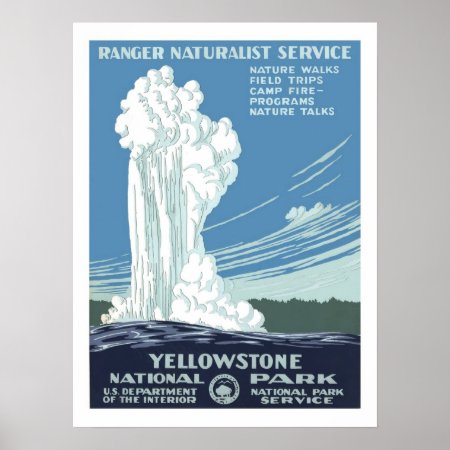 Yellowstone Vintage Travel Poster