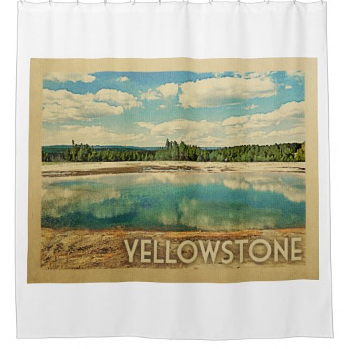 Yellowstone Vintage Travel Shower Curtain