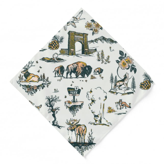 Yellowstone Vintage Western Cowboy & Cowgirl Gift Bandana (Front)
