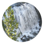 Yellowstone Waterfall Classic Round Sticker