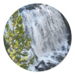 Yellowstone Waterfall Classic Round Sticker