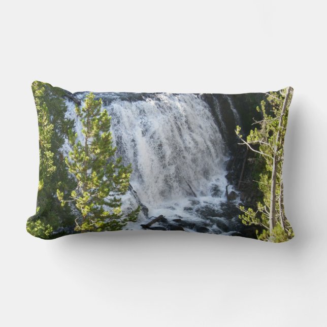 Yellowstone Waterfall Lumbar Pillow (Front)