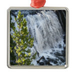 Yellowstone Waterfall Metal Ornament