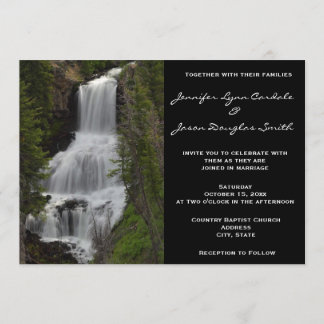 Yellowstone Waterfall Nature Wedding Invitations
