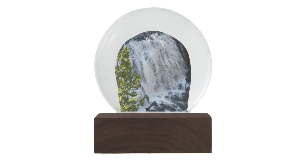 Grand canyon snow globe Yellowstone Waterfall Snow Globe | Zazzle.com