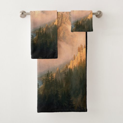 Yellowstone Waterfall Wilderness Bath Towel Set | Zazzle