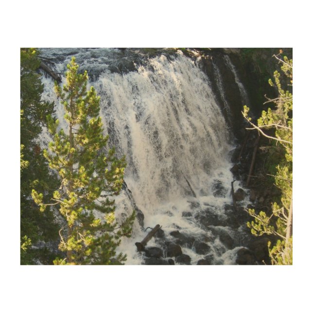 Yellowstone Waterfall Wood Wall Decor (Front)