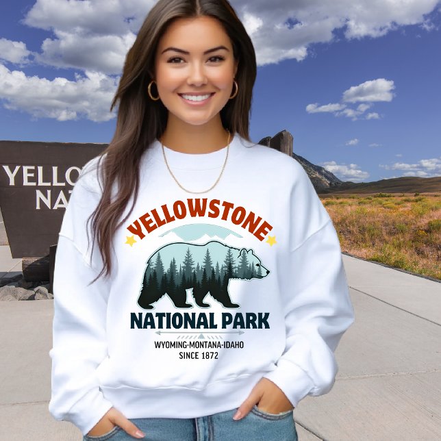 Yellowstone Wilderness Bear - Cozy Outdoor Vibes  Sweatshirt (Creator Uploaded)