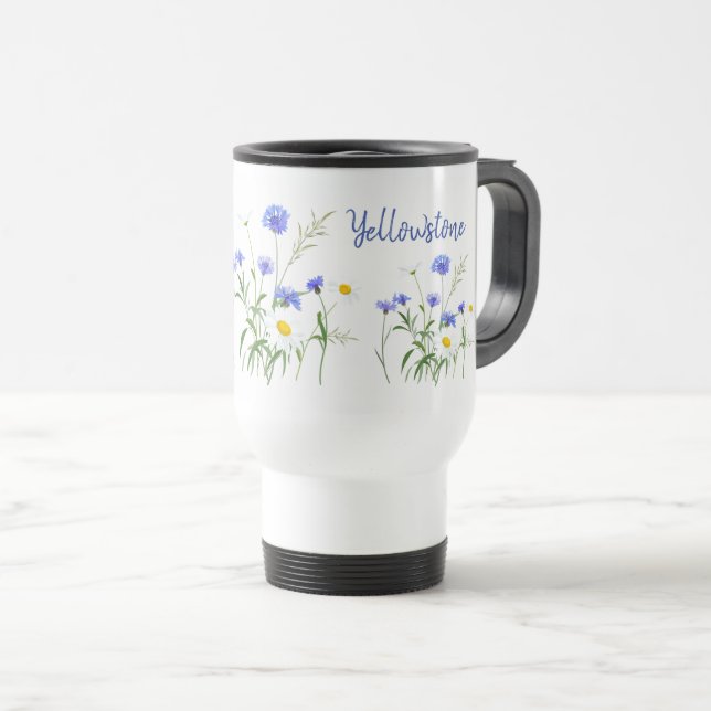 Yellowstone Wildflowers Travel Mug (Front Right)