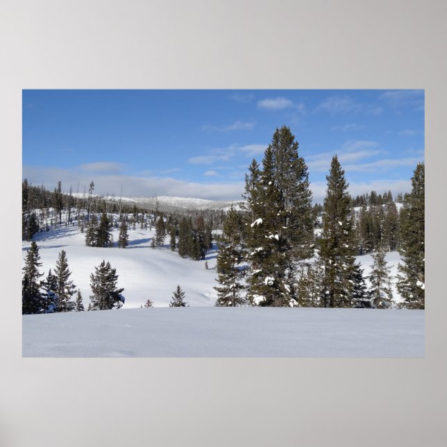 Yellowstone Winter Landscape Photography Poster (Front)