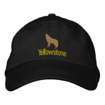 Yellowstone Wolf Embroidered Baseball Cap Yellowstone Wolf Embroidered Baseball Cap