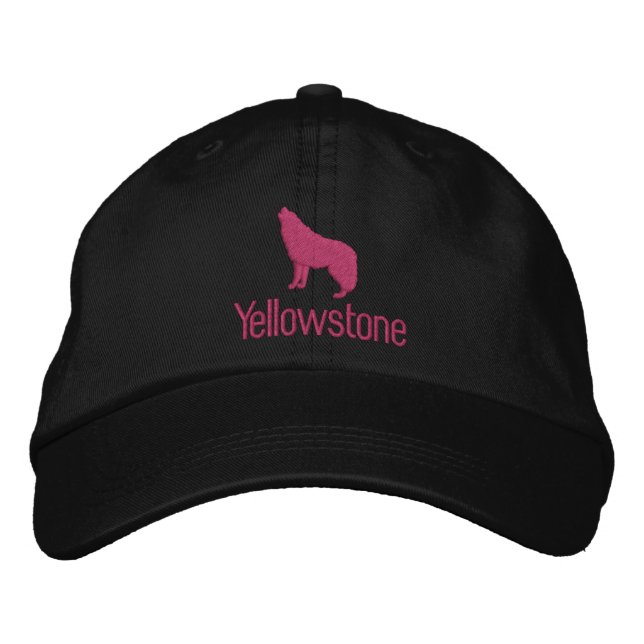 Yellowstone Wolf Embroidered Baseball Cap (Front)