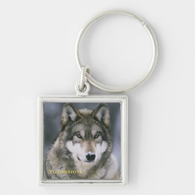 Yellowstone Wolf Key Chain (Front)