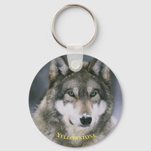 Yellowstone Wolf Key Chain