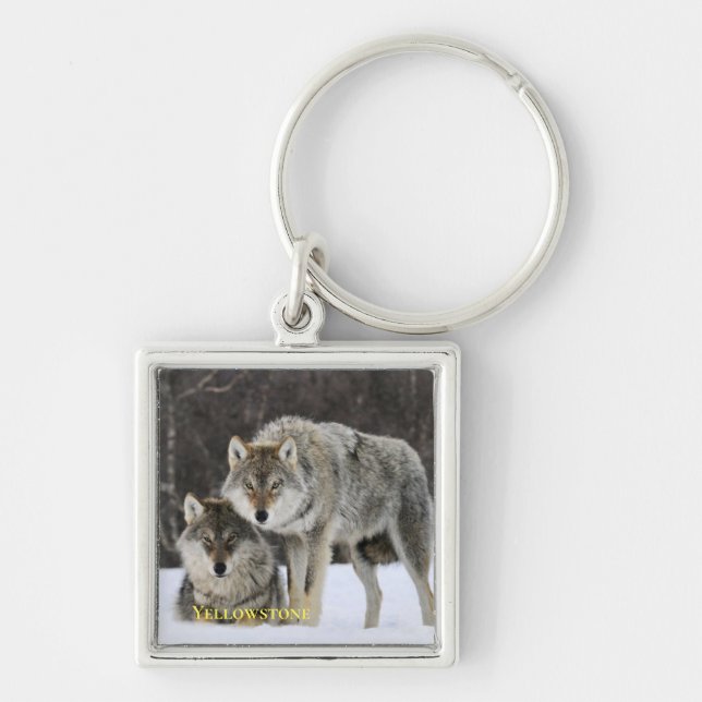 Yellowstone Wolf Key Chain (Front)