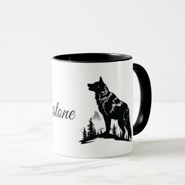 Yellowstone Wolf Mug (Front Right)