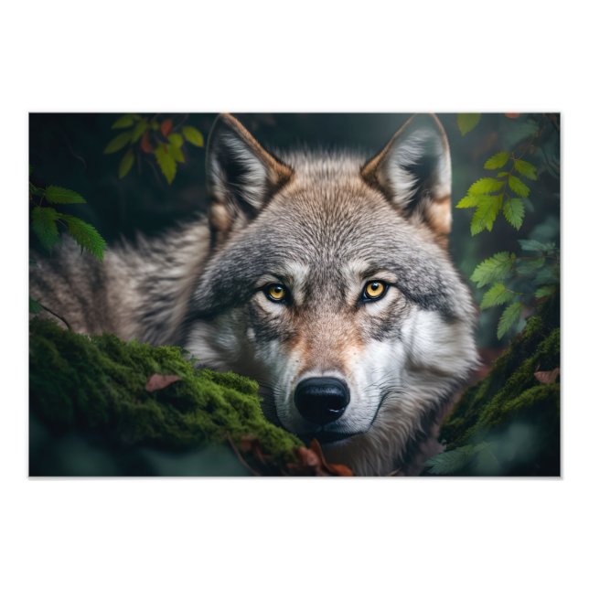 Yellowstone Wolf Photo Print (Front)