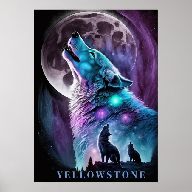 Yellowstone Wolf Poster Art  (Front)