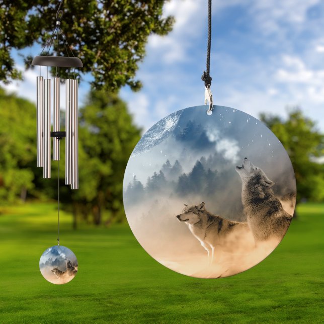 Yellowstone Wolf Wind Chime (Outdoor)