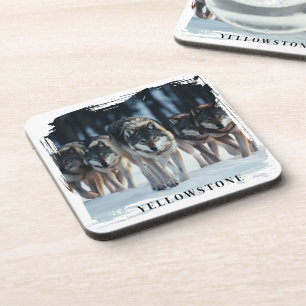 Yellowstone Wolves Beverage Coaster