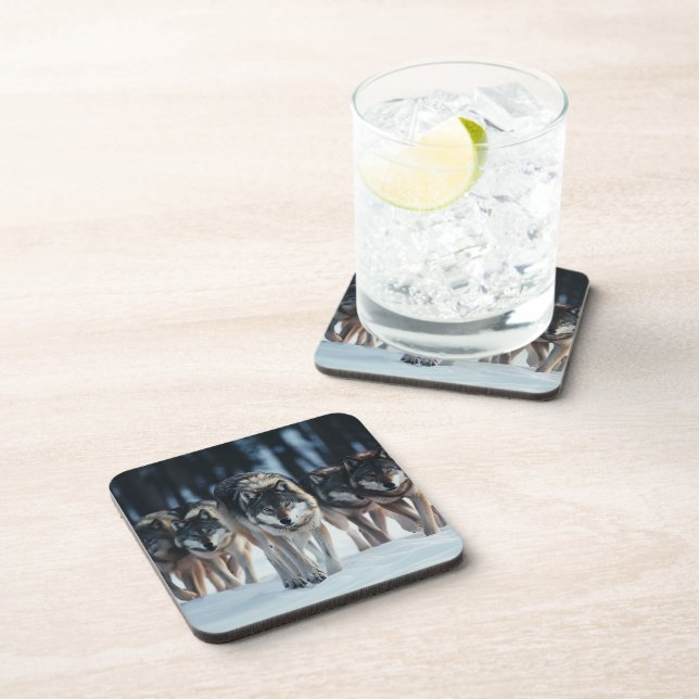 Yellowstone Wolves Coaster Set (Right Side)