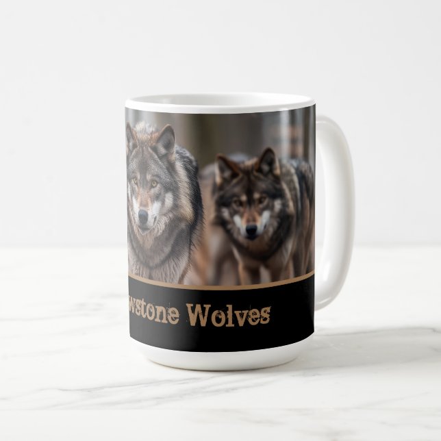 Yellowstone Wolves Coffee Mug  (Front Right)