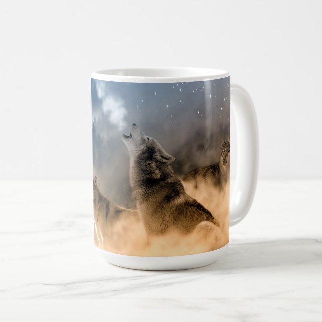 Yellowstone Wolves Coffee Mug (Front Right)