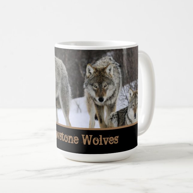 Yellowstone Wolves Coffee Mug (Front Right)