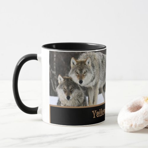 Yellowstone Wolves Coffee Mug Two_Tone