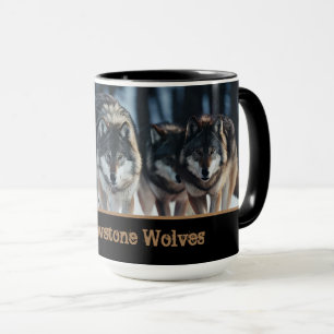 Yellowstone Wolves Coffee Mug Two-Tone