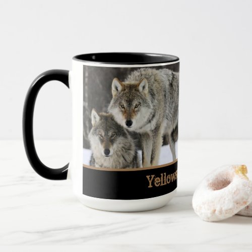 Yellowstone Wolves Coffee Mug Two_Tone