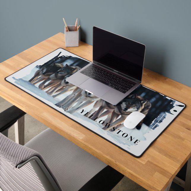 Yellowstone Wolves Desk Mat (Office 2)