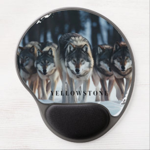 Yellowstone Wolves Gel Mouse Pad