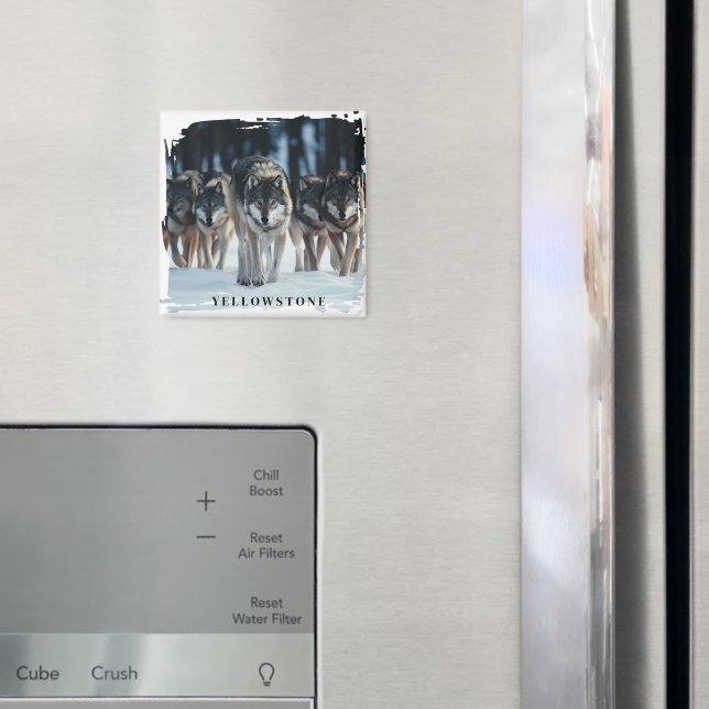 Yellowstone Wolves Magnet (In Situ (Fridge))
