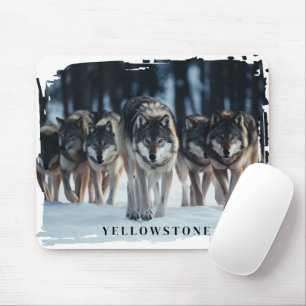 Yellowstone Wolves Mouse Pad