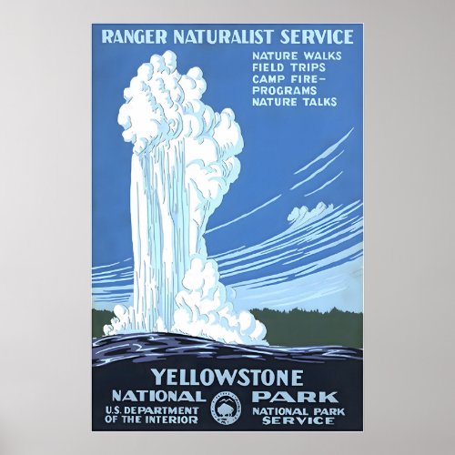 Yellowstone WPA Poster National Parks Art Print