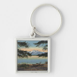 Yellowstone, WY - Yellowstone Lake and Colter Keychain