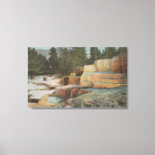 Yellowstone, WYView of Angel Terrace Canvas Print