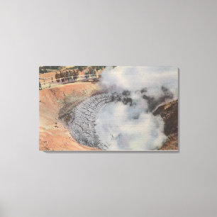 Yellowstone, WYView of Crater of Mud Volcano Canvas Print