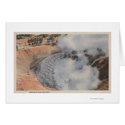 Yellowstone, WYView of Crater of Mud Volcano Cards (Front Horizontal)